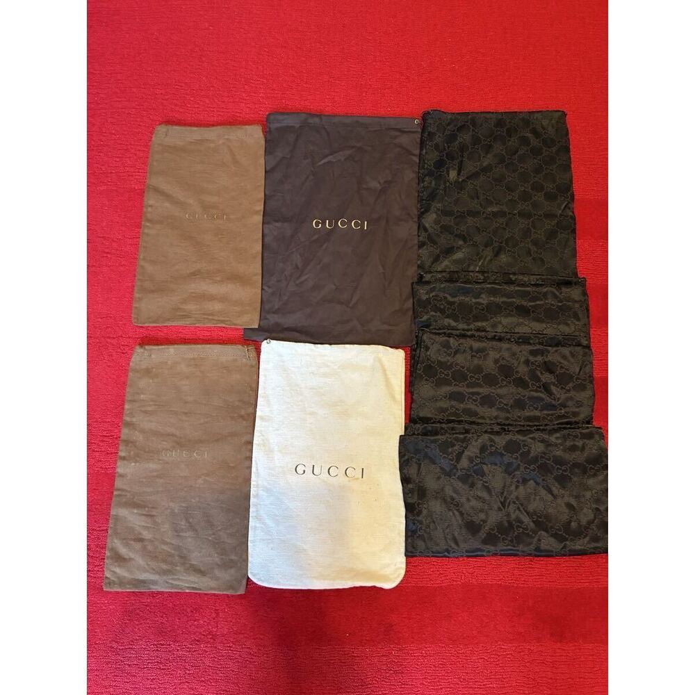 GUCCI bags drawstring Clutches set of black brown white